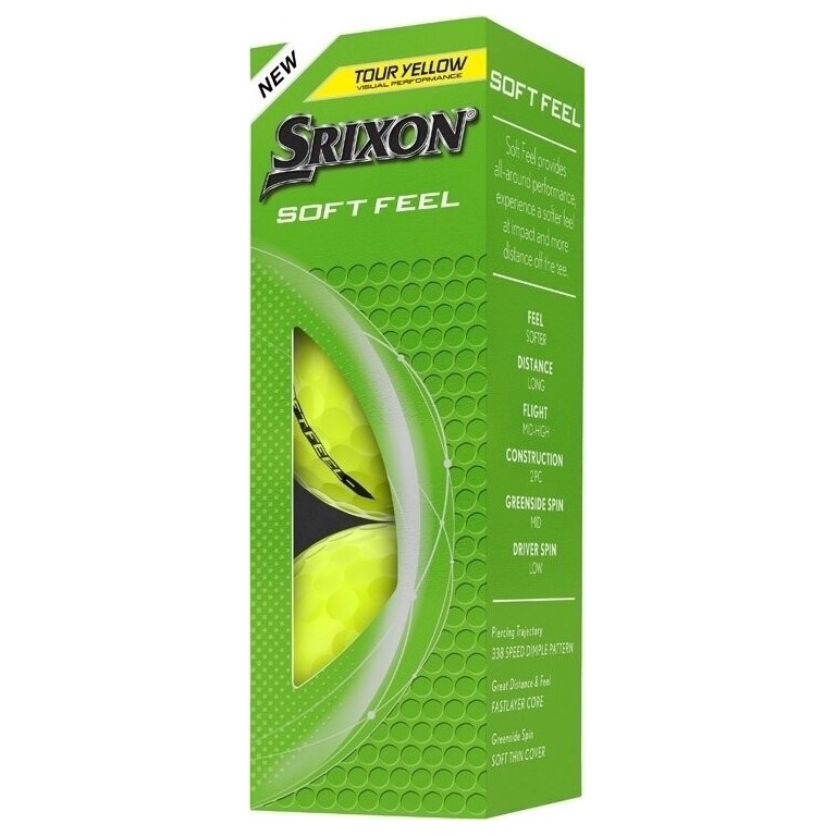 Bolas de Golf Srixon Soft Feel Amarilla | Alta Calidad y Rendimiento 2025