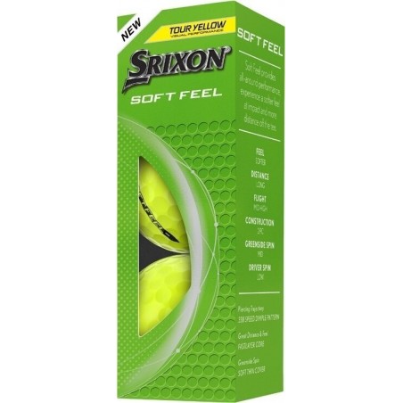 Bolas de Golf Srixon Soft Feel Amarilla | Alta Calidad y Rendimiento 2025