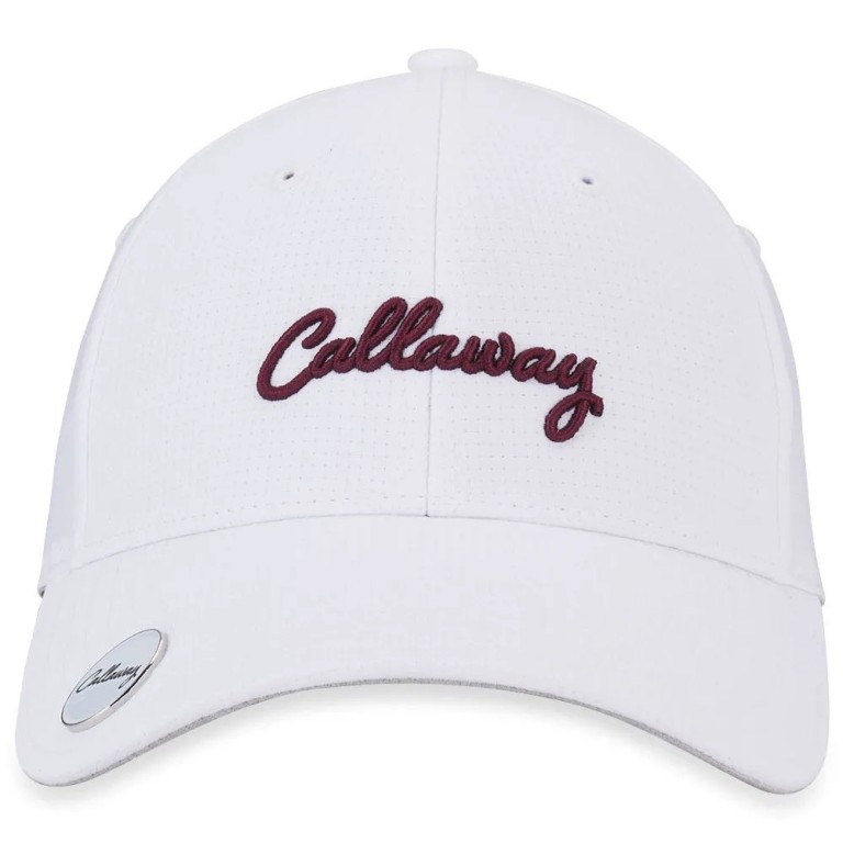Gorra CALLAWAY Lady STITCH Magnet Blanco Logo Burdeos