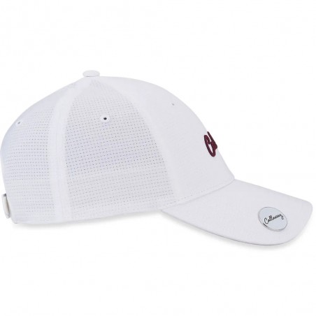 Gorra CALLAWAY Lady STITCH Magnet Blanco Logo Burdeos