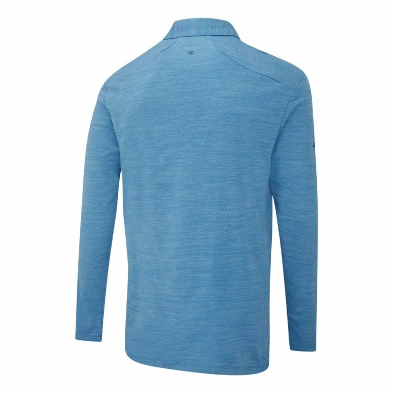Polo PING Creek Manga Larga Tidal Blue Melange