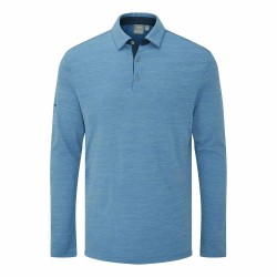 Polo PING Creek Manga Larga Tidal Blue Melange