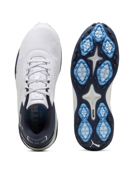 Zapatos Puma de Golf Shadowcat NITRO Leather Blanco Azul