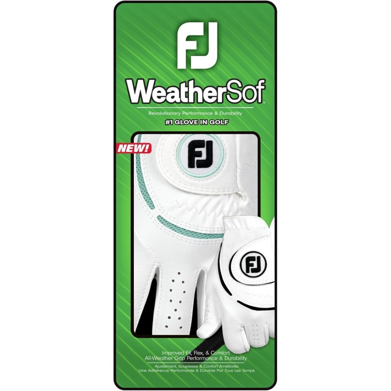 Guante FootJoy Lady WeatherSof Blanco / Verde Mar
