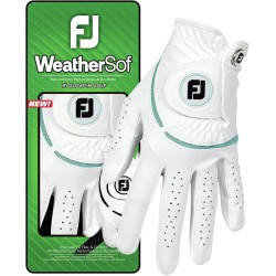 Guante FootJoy Lady WeatherSof Blanco / Verde Mar 2