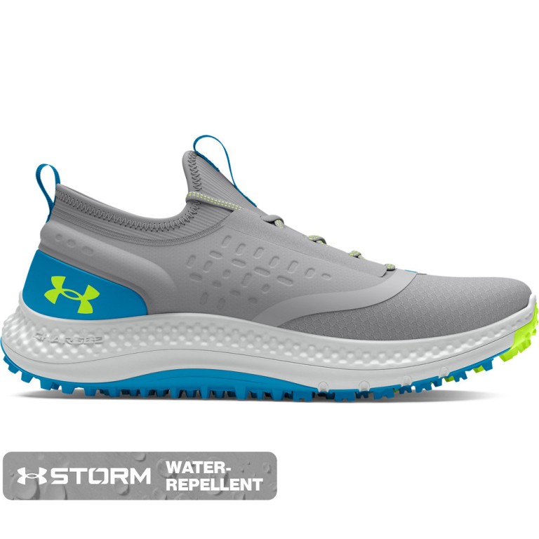 Zapatos Under Armour UA GS Charged Phantom SL-Mod Gray / Capri / High-Vis Yellow
