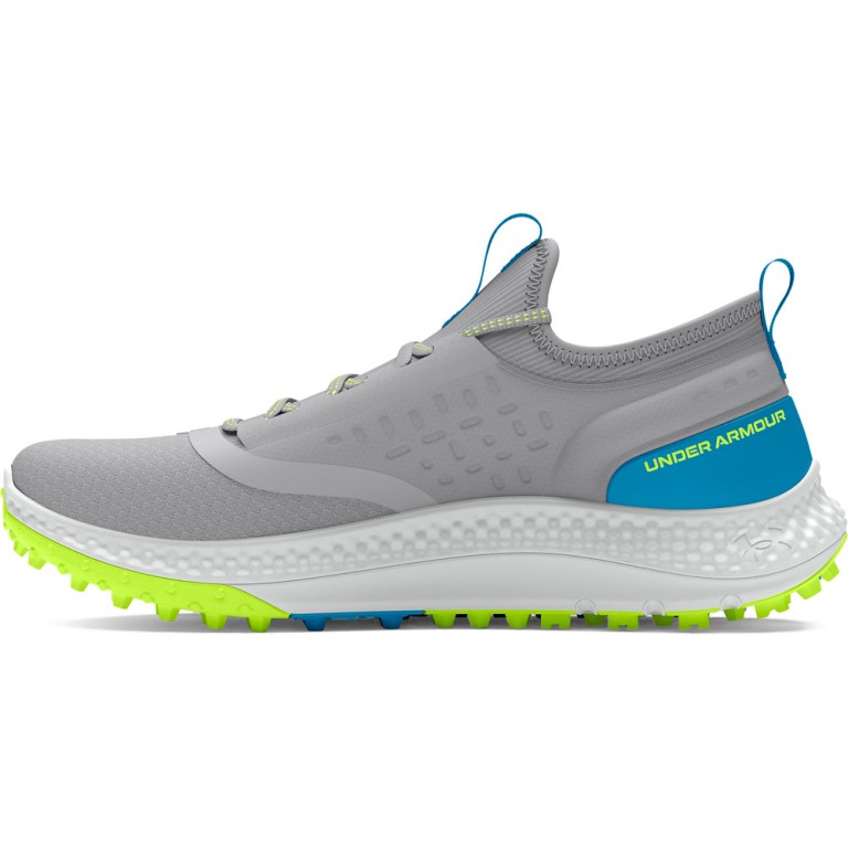 Zapatos Under Armour UA GS Charged Phantom SL-Mod Gray / Capri / High-Vis Yellow