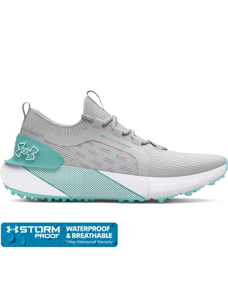 Zapatos Under Armour UA W Phantom Golf-Distant Gray / Distant Gray / Radial Turquoise