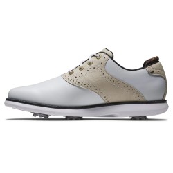 Zapatos FootJoy de Golf Lady TRADITIONS Blanco Beige 97939 2