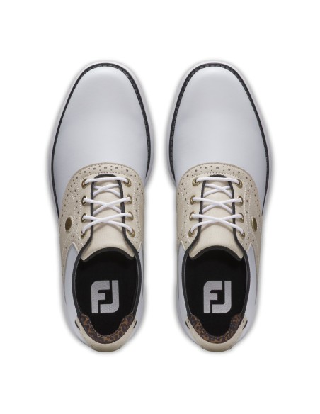 Zapatos FootJoy de Golf Lady TRADITIONS Blanco Beige 97939