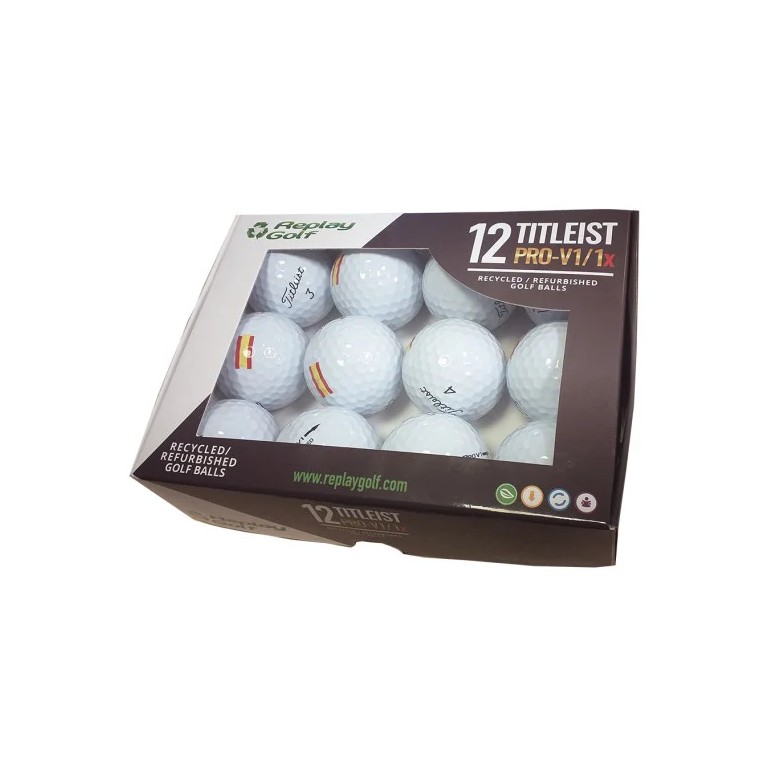 Bolas Titleist ProV1 y ProV1X con Bandera España Reacondicionadas