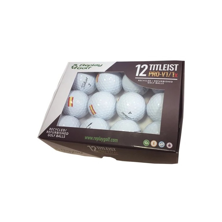 Bolas Titleist ProV1 y ProV1X con Bandera España Reacondicionadas