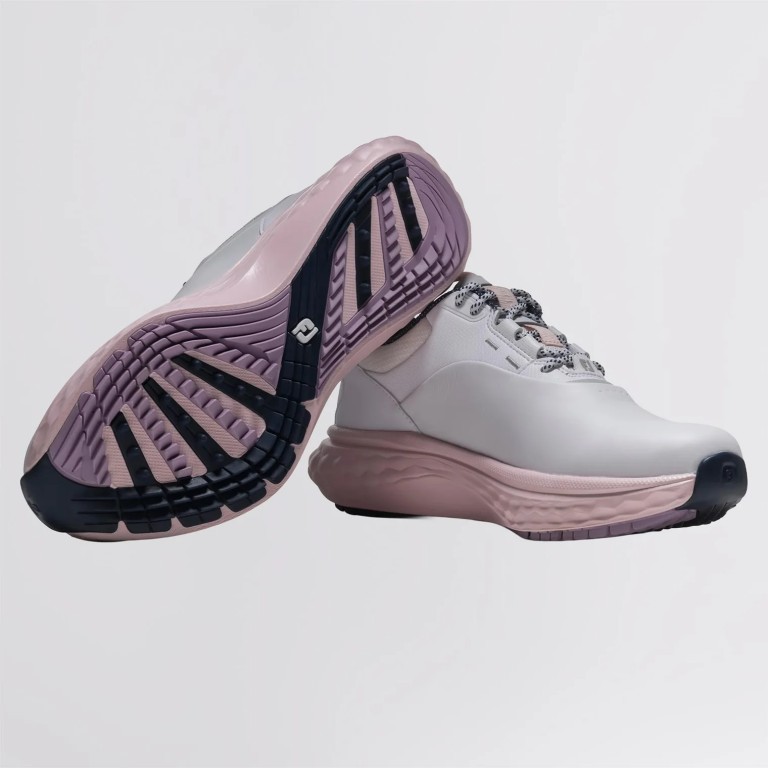 Zapatos de Golf Mujer FootJoy FJ Pulse Lady Blanco Navy Rosa – Ligeros y Cómodos