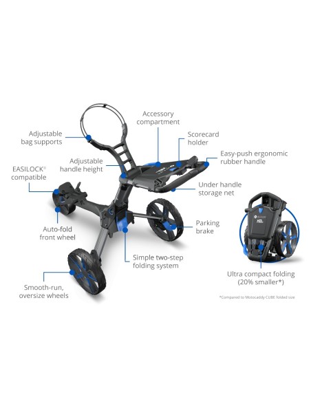 Carro Motocaddy QB2 Push Trolley | Promoción AEJGOLF | GolfTime