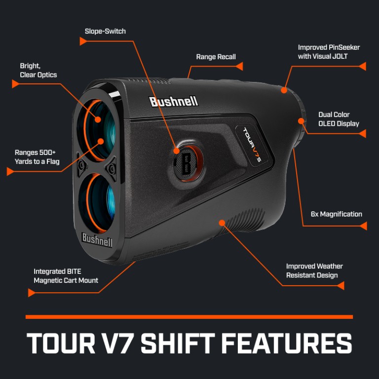 Medidor Bushnell Tour V7 Shift | Telémetro Láser Golf con Slope | GolfTime