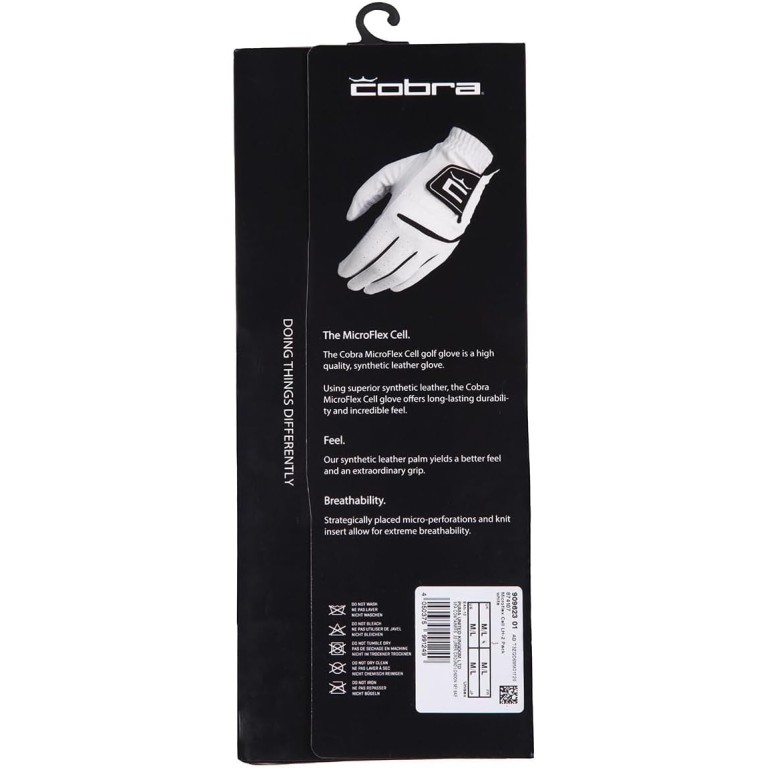 Guante Cobra Microflex Cell Diestro Pack 2 | Guantes de Golf Cobra | GolfTime